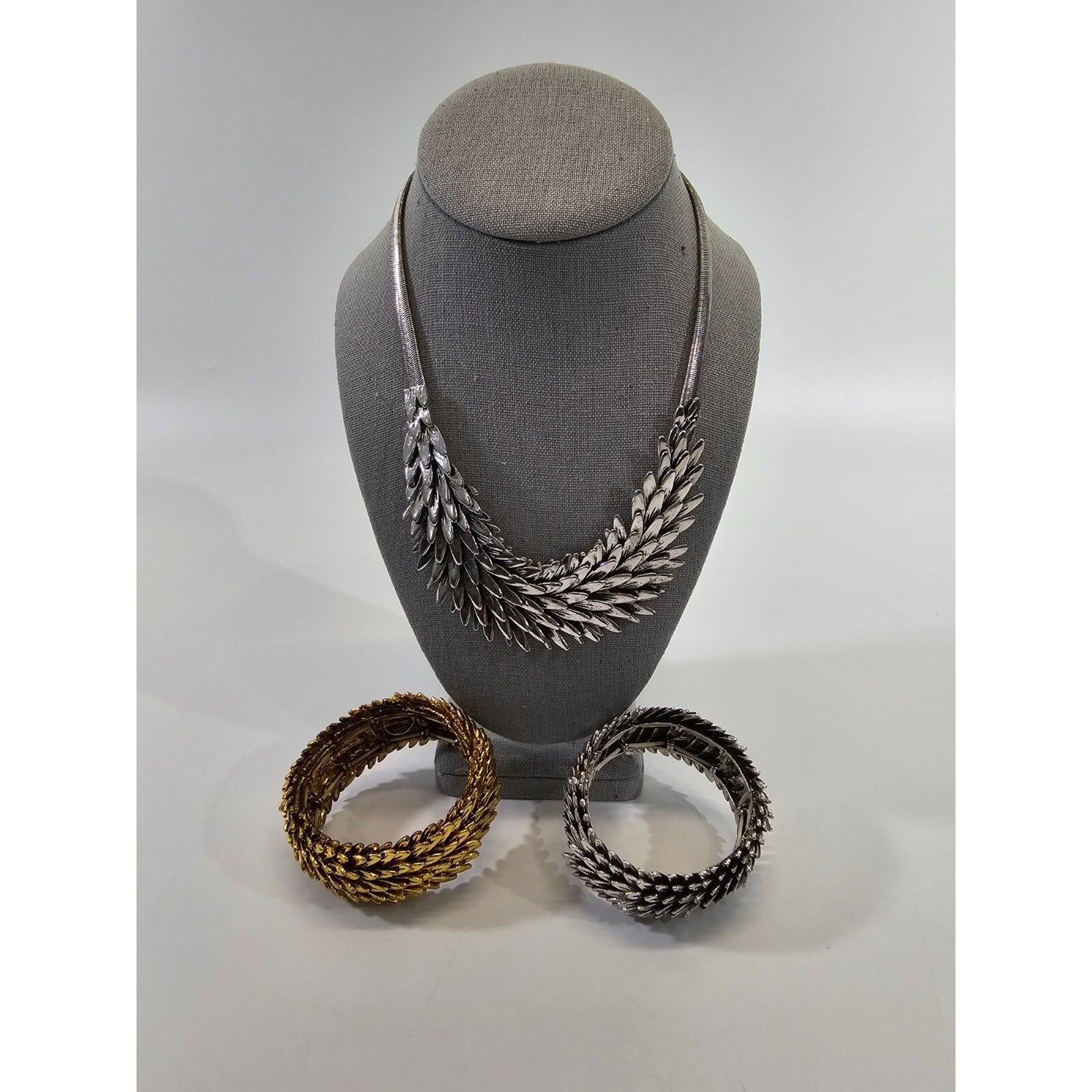 Local Artisan Made Jewelry Set Stretch Bracelets & Necklace Statement Pieces
